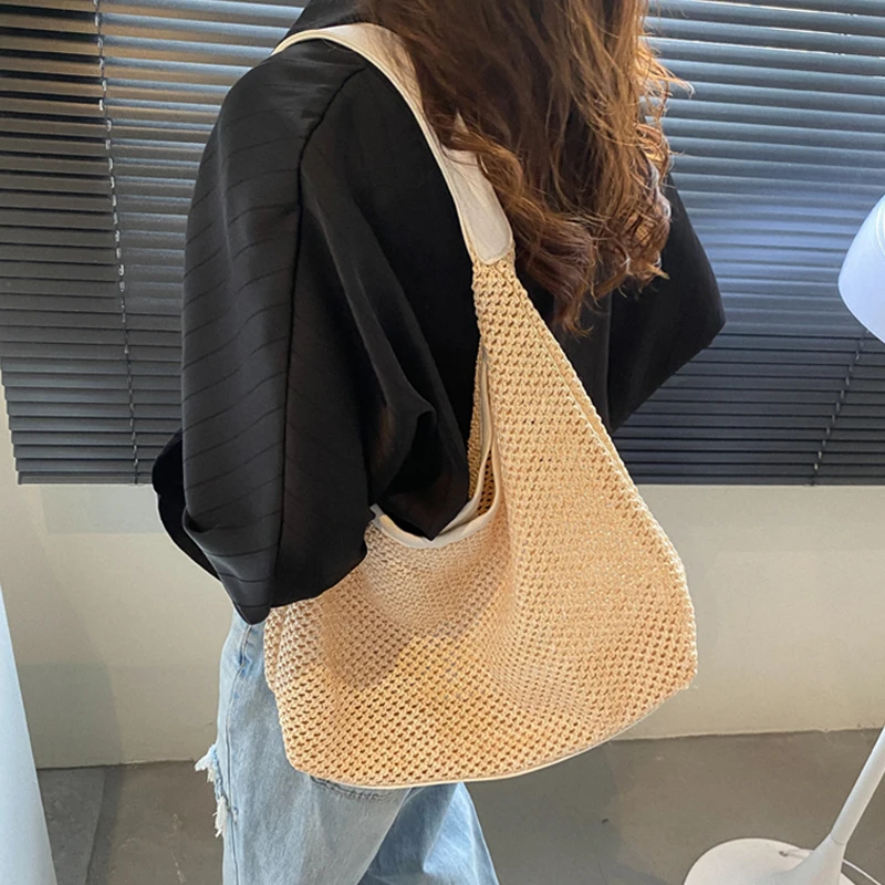 Leisure Grass Weaving Handbags Women's Summer 2024 New Versatile Large Capacity Single Shoulder Bag Simple Fashaion Beach Bags
Leisure Grass Weaving Handbags Women's Summer 2024 New Versatile Large Capacity Single Shoulder Bag Simple Fashaion Beach Bags