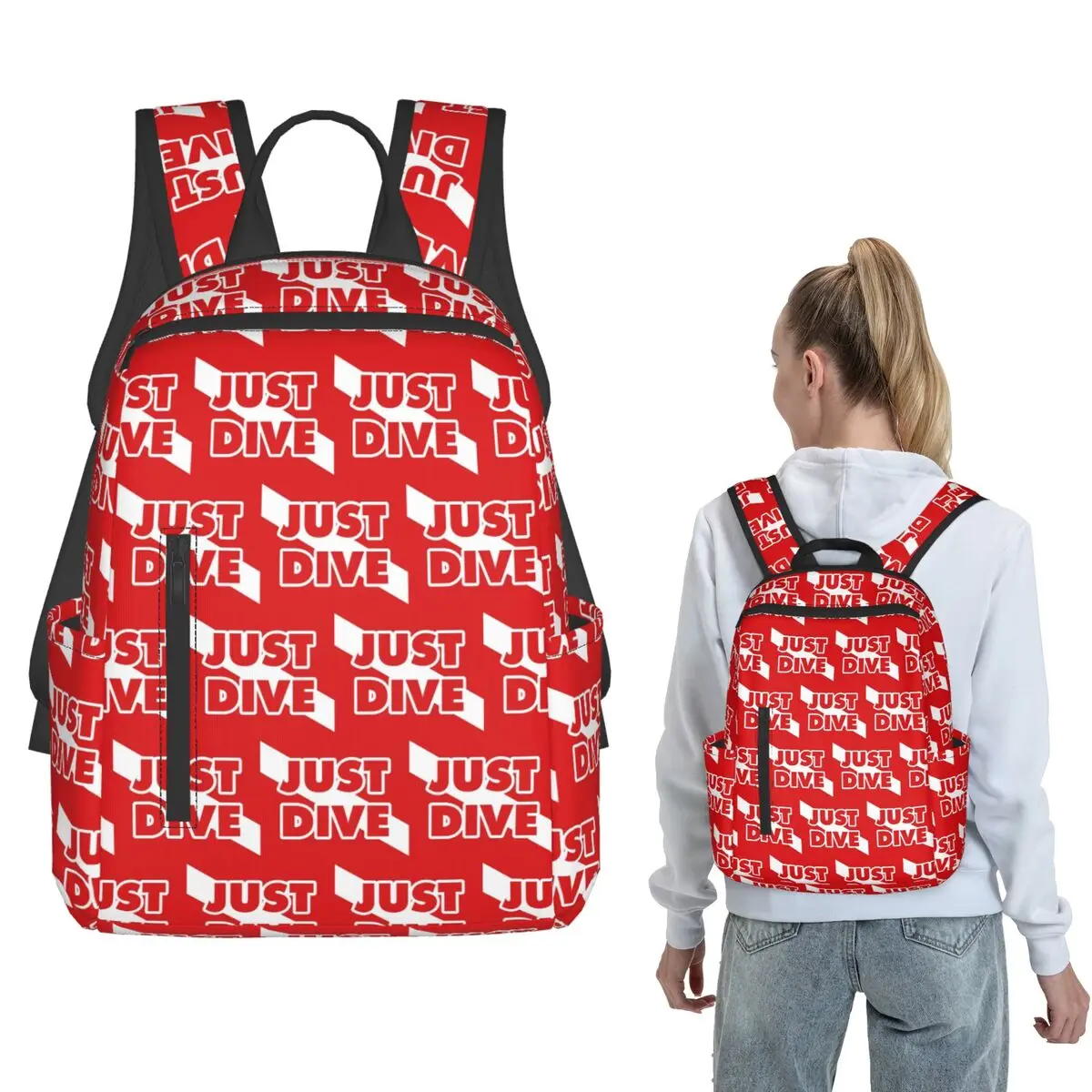 Just Dive, Scuba Diving Flag Backpack Daypack Boys Girls BookBag School Bag Shoulder Bags for Men Women
Just Dive, Scuba Diving Flag Backpack Daypack Boys Girls BookBag School Bag Shoulder Bags for Men Women