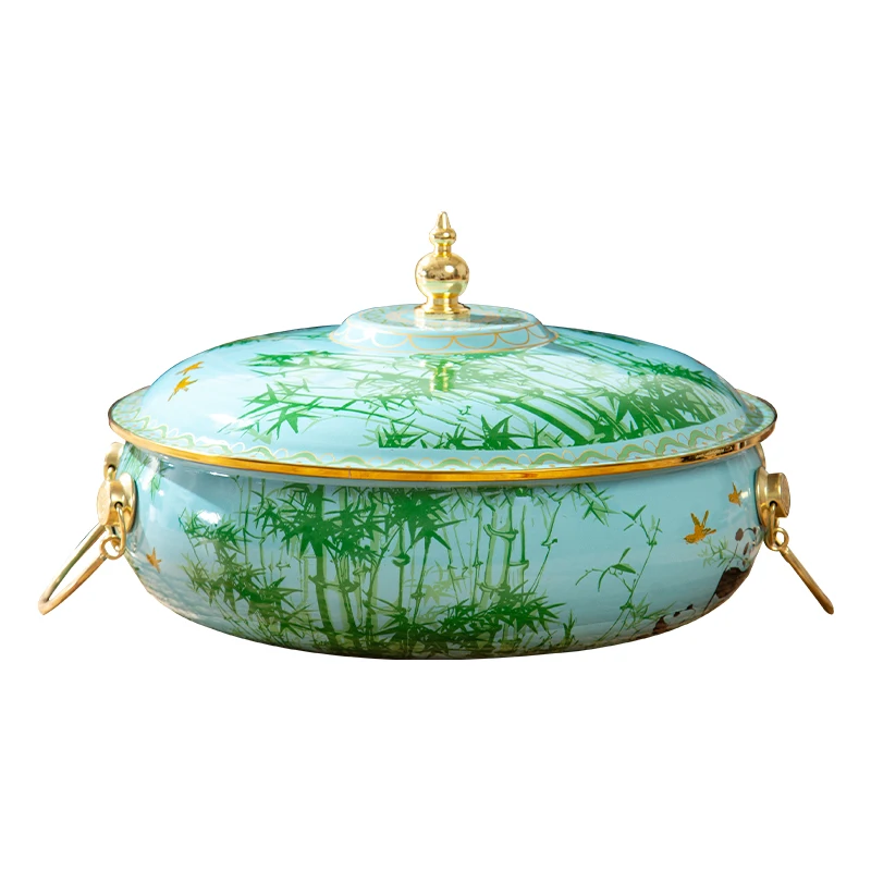 Thickened cloisonne induction cooker copper hot pot enamel color pure copper mandarin duck hot pot household shabu meat
Thickened cloisonne induction cooker copper hot pot enamel color pure copper mandarin duck hot pot household shabu meat