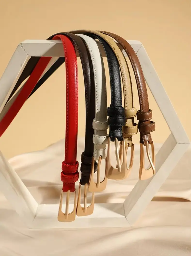 Luxury Thin Leather Belt for Women Skinny Fashion Waist Belt for Dresses And Jeans 2026 New Ladies Golden Buckle Belts
Luxury Thin Leather Belt for Women Skinny Fashion Waist Belt for Dresses And Jeans 2026 New Ladies Golden Buckle Belts