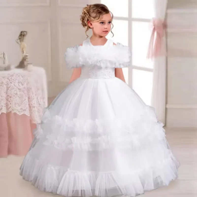 New Elegant Dress for Girls Flower Wedding Wedding Long Embroidered Panto Skirt 4-12 years old piano performance girl dress
New Elegant Dress for Girls Flower Wedding Wedding Long Embroidered Panto Skirt 4-12 years old piano performance girl dress