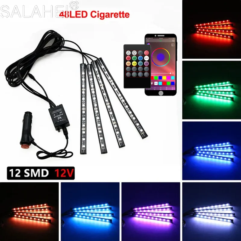 1PC Neon 48 LED Car Interior Ambient Foot Light with USB Wireless Remote Music App Control Auto RGB Atmosphere Lamps Accessories
1PC Neon 48 LED Car Interior Ambient Foot Light with USB Wireless Remote Music App Control Auto RGB Atmosphere Lamps Accessories
