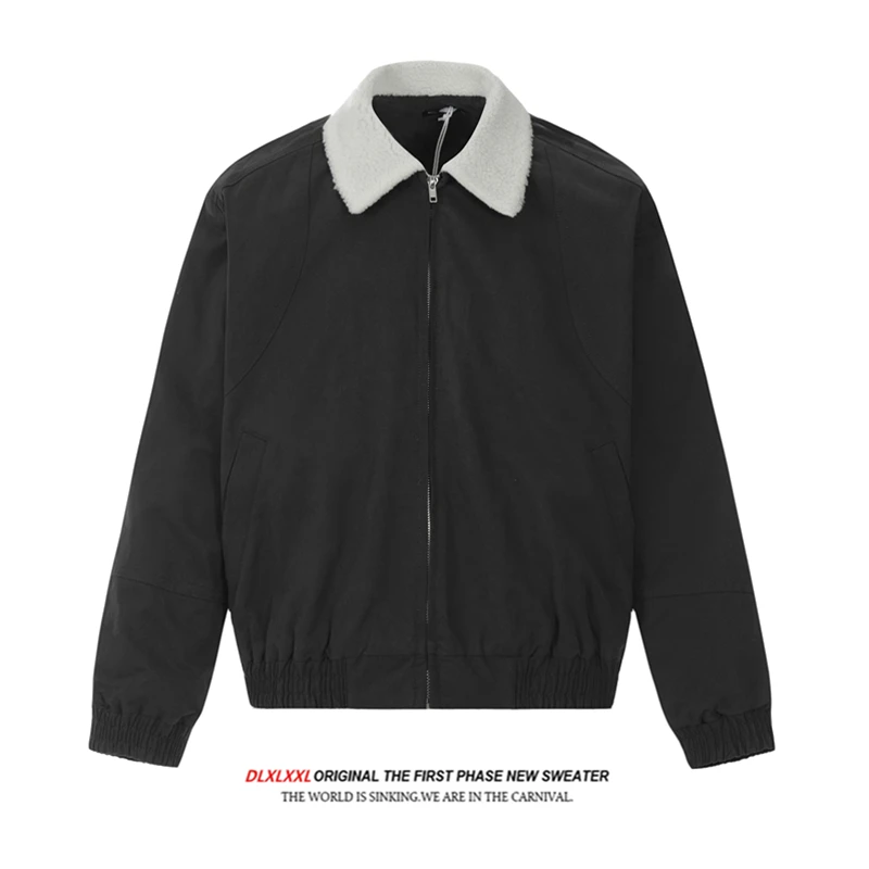 GXFortune Lamb Collar Jaet CleanFit Retro Haome American Workwear Cotton Coat Warm Thiened ort Sle Youth Trend
GXFortune Lamb Collar Jaet CleanFit Retro Haome American Workwear Cotton Coat Warm Thiened ort Sle Youth Trend