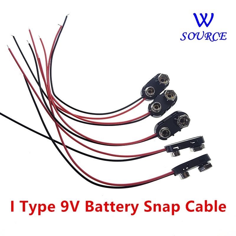 5Pcs/lot I Type 9V Battery Snap Cable Connector 9 Volt Battery Clip Buckle Holder Lead Wire Length 15CM
5Pcs/lot I Type 9V Battery Snap Cable Connector 9 Volt Battery Clip Buckle Holder Lead Wire Length 15CM