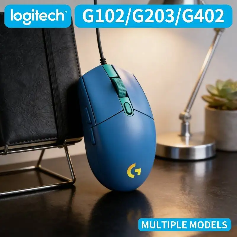 Logitech G102 G203 G402 RGB Wired Gaming Mouse Stylish Matte Finish Precise Control Durable Build for Heavy Daily Use