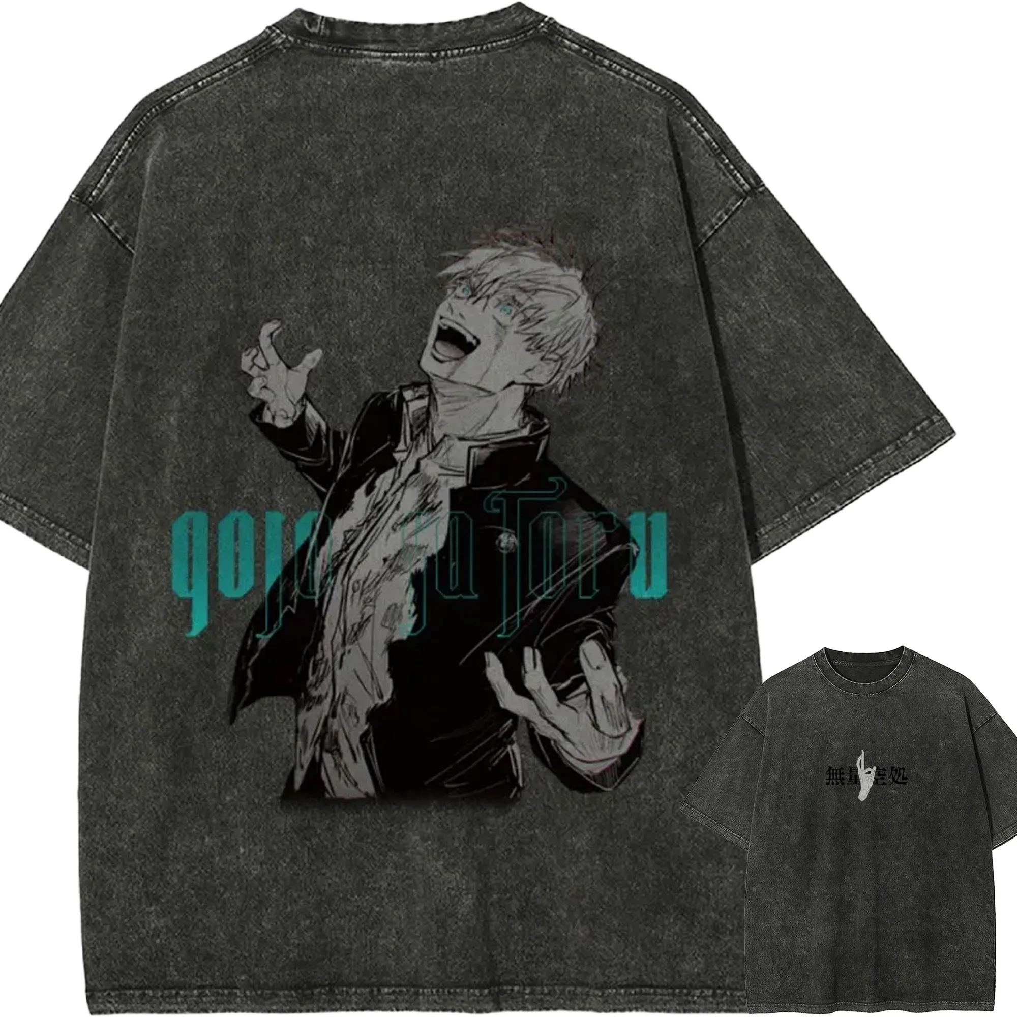 Футболка Satoru Gojo Jujutsu Kaisen мужская, с эффектом кислотной стирки, Gojo Awakening, аниме-стритвир, Unlimited Void Honored One Tee
Футболка Satoru Gojo Jujutsu Kaisen мужская, с эффектом кислотной стирки, Gojo Awakening, аниме-стритвир, Unlimited Void Honored One Tee