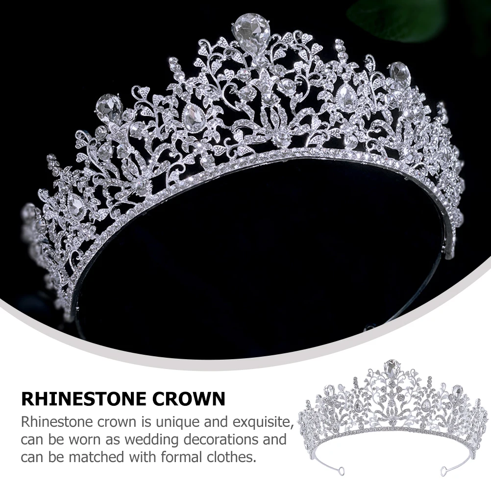 Rhinestone Crown Decorations Wedding Bridal Hair Decors Tiara Headdress Silver Bridal Headdress Tiara Headband
Rhinestone Crown Decorations Wedding Bridal Hair Decors Tiara Headdress Silver Bridal Headdress Tiara Headband