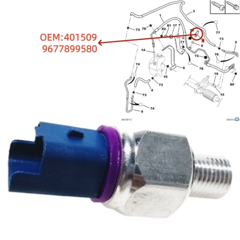 401509 9677899580 For Peugeot 206 307 Citroen C4 Berlingo High pressure switch sensor for steering oil
401509 9677899580 For Peugeot 206 307 Citroen C4 Berlingo High pressure switch sensor for steering oil