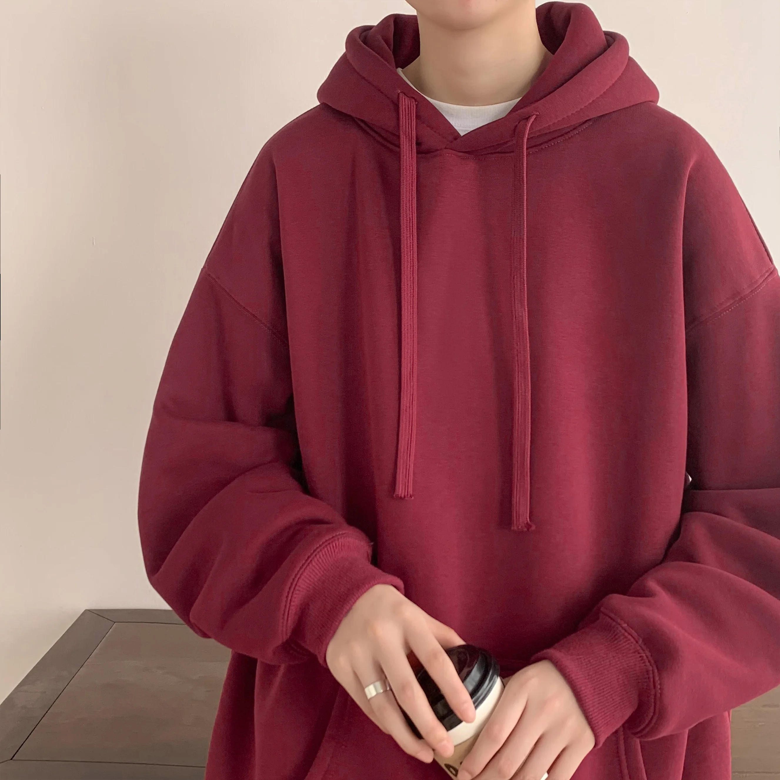 Red Wine Color Men's Hoodie Sweatirt American Sle Heavyweight Hooded Jaet Spring Autumn Loose Sports Casual Top
Red Wine Color Men's Hoodie Sweatirt American Sle Heavyweight Hooded Jaet Spring Autumn Loose Sports Casual Top