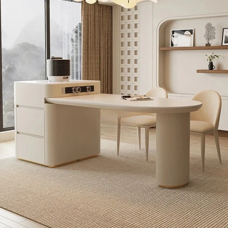 A Island table integrated household retractable cream wind rock board island
A Island table integrated household retractable cream wind rock board island