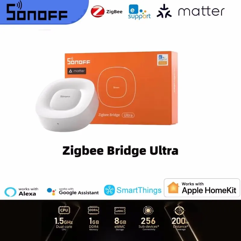 SONOFF ZB Bridge-U Matter Zigbee Bridge Ультра-розумный домашний шлюз Поддержка 66, работа в дополнительном устройстве Alexa Google Home SNZB-06P ZBMINIL2
SONOFF ZB Bridge-U Matter Zigbee Bridge Ультра-розумный домашний шлюз Поддержка 66, работа в дополнительном устройстве Alexa Google Home SNZB-06P ZBMINIL2