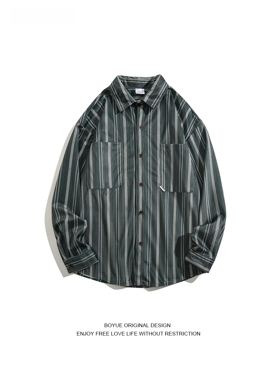 Мужская и женская одежда Boyue Corduroy: универсальная осенняя модная рубашка в полоску с длинным рукавом и заостренным воротником в джентльменском стиле
Мужская и женская одежда Boyue Corduroy: универсальная осенняя модная рубашка в полоску с длинным рукавом и заостренным воротником в джентльменском стиле