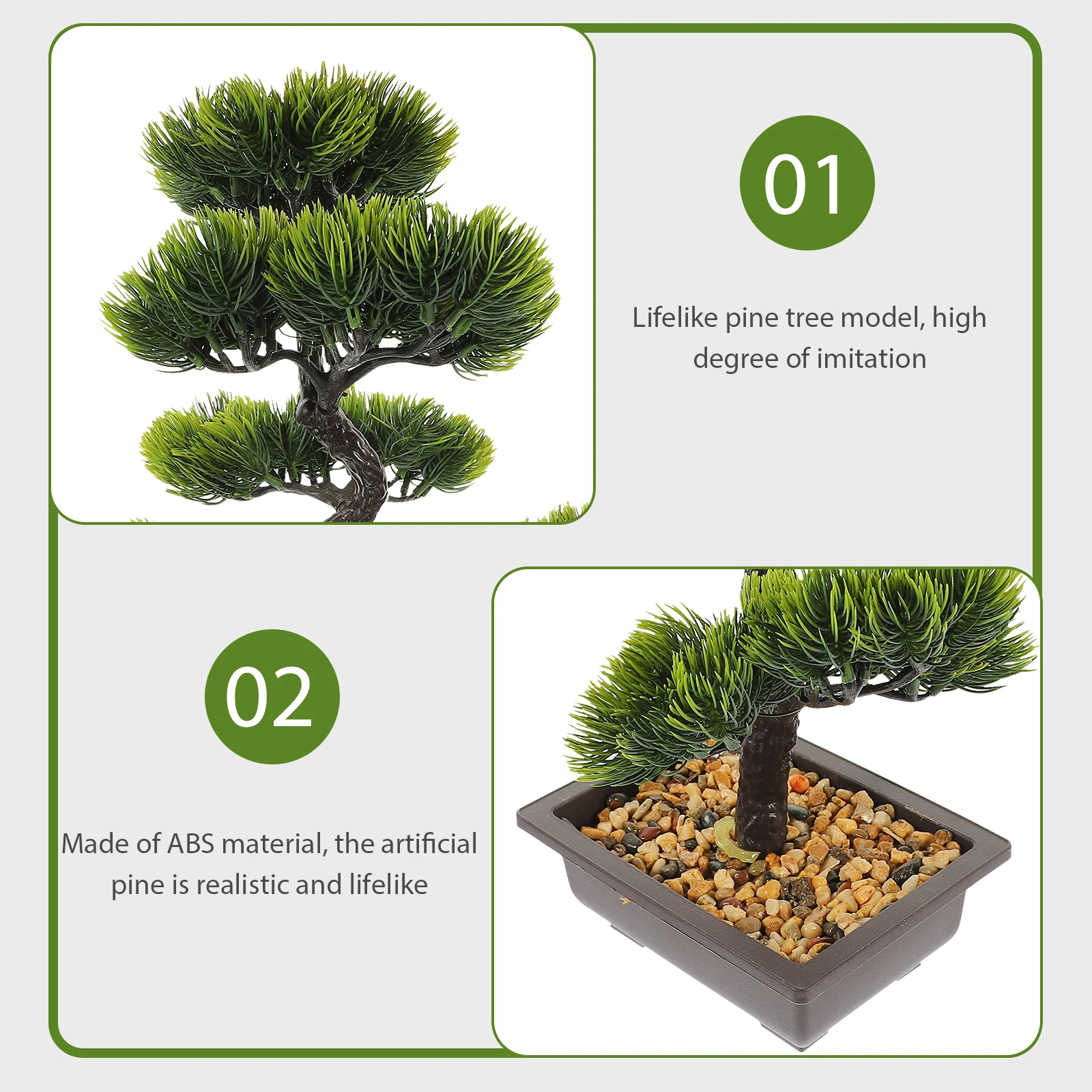 Artificial Pine Bonsai Faux Tree Plant Decor Realistic Small Potted Indoor Fake Decoration
Artificial Pine Bonsai Faux Tree Plant Decor Realistic Small Potted Indoor Fake Decoration