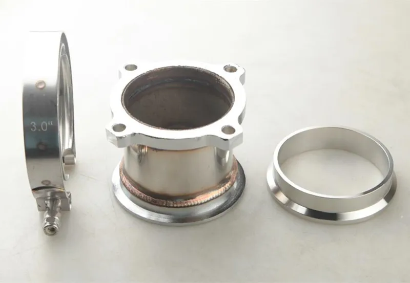 3" (76mm) ID 4 Bolt Down Pipe Flange To 3" (76mm) ID V Band Adapter & Clamp Stainless Steel
3" (76mm) ID 4 Bolt Down Pipe Flange To 3" (76mm) ID V Band Adapter & Clamp Stainless Steel