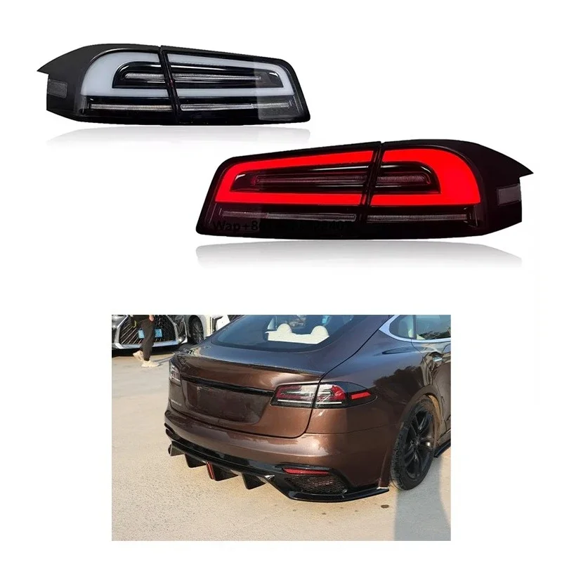 For New Style Red LED Tail Lights Turn Signal Brake Car Accessories for Model S 2017-2019
For New Style Red LED Tail Lights Turn Signal Brake Car Accessories for Model S 2017-2019