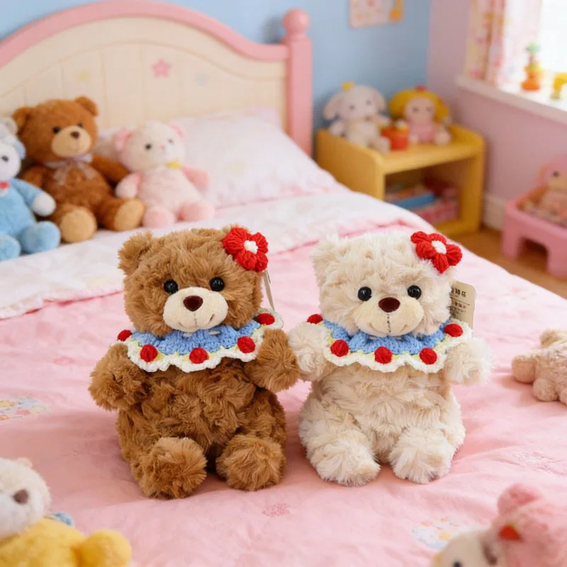 Cute Knitted Collar Teddy Bear Plush Toy Soft Stuffed Animal with Red Bow Kawaii Plushie for Kids Adults Birthday Gift Girls
Cute Knitted Collar Teddy Bear Plush Toy Soft Stuffed Animal with Red Bow Kawaii Plushie for Kids Adults Birthday Gift Girls