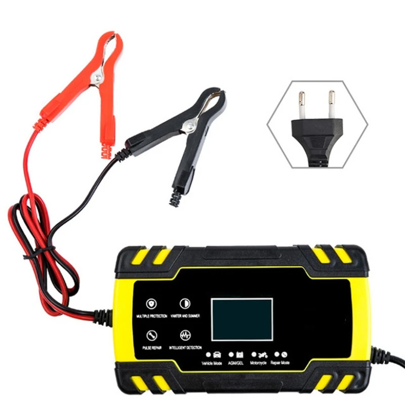 12V 8A 24V 4A Battery Charger Automotive Smart Portable for Cars Motorcycle Lawn Mower and More
12V 8A 24V 4A Battery Charger Automotive Smart Portable for Cars Motorcycle Lawn Mower and More