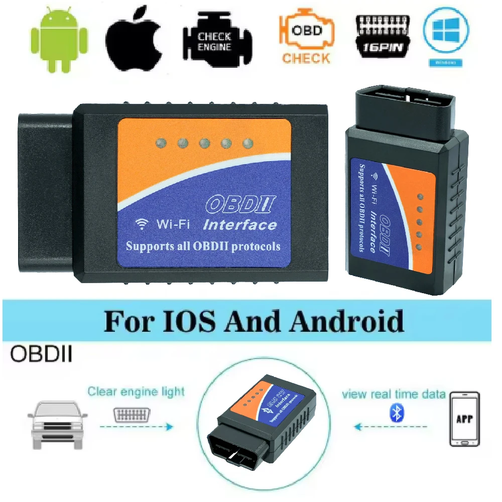 2026 New ELM327 V1.5 OBD2 Scanner Bluetooth/Wifi ELM 327 OBD Car Diagnostic Tool For Android /IOS PK Vgate Icar2 Code Reader
2026 New ELM327 V1.5 OBD2 Scanner Bluetooth/Wifi ELM 327 OBD Car Diagnostic Tool For Android /IOS PK Vgate Icar2 Code Reader