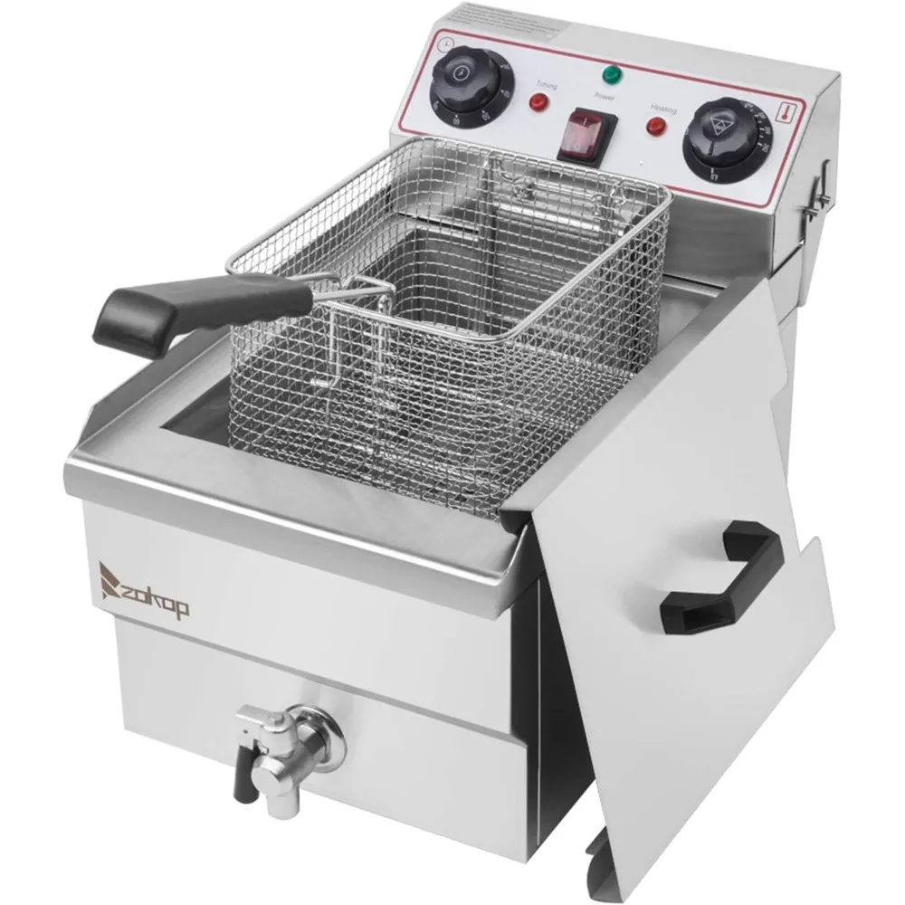 Heavy duty Faucet Stainless Steel Electric Countertop Basket (Single Cylinder 12.5QT / 11.8L)
Heavy duty Faucet Stainless Steel Electric Countertop Basket (Single Cylinder 12.5QT / 11.8L)