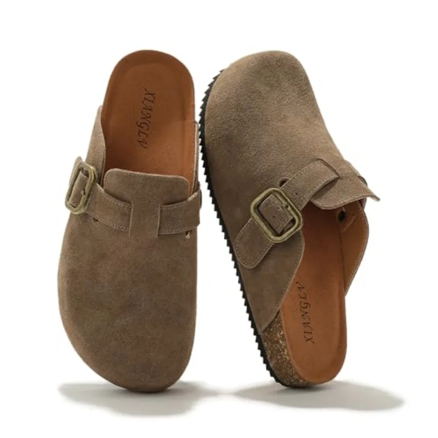 Women's Suede Clogs Leather Mules Comfort Cork Footbed Sandals Potato Shoes with Arch Support
Women's Suede Clogs Leather Mules Comfort Cork Footbed Sandals Potato Shoes with Arch Support