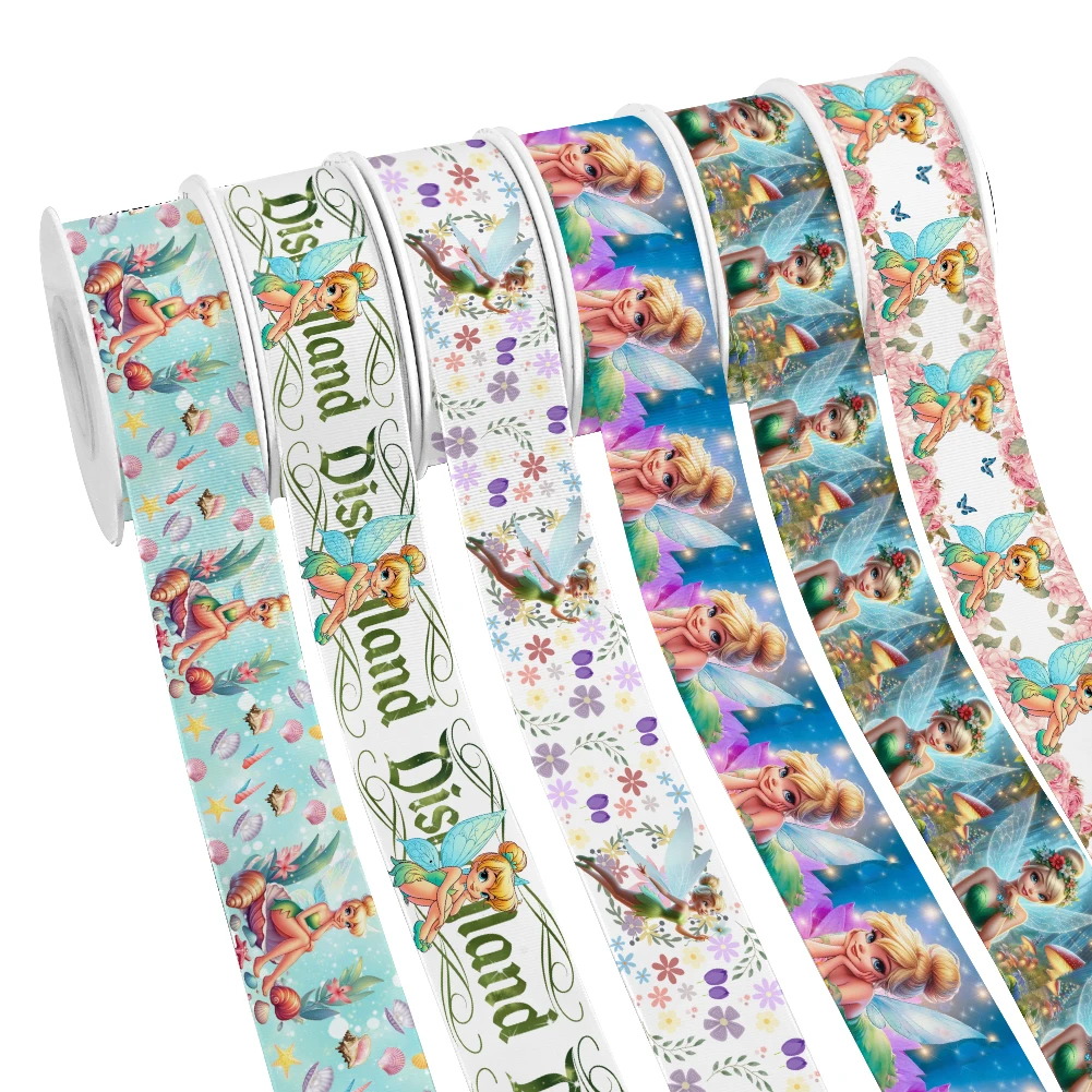 Disney Tinker Bell Princess Cartoon Pattern Printed Grosgrain Ribbon for DIY Girl Headwear Bows 10yards Satin Ribbon
Disney Tinker Bell Princess Cartoon Pattern Printed Grosgrain Ribbon for DIY Girl Headwear Bows 10yards Satin Ribbon