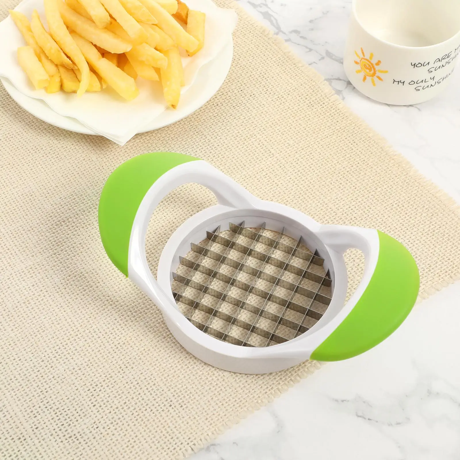 Cutter Steel French Fries Veggie Tools Potato Slicer Kitchen Fruit Fruit Slicer French Fry Cutter Grater Potato
Cutter Steel French Fries Veggie Tools Potato Slicer Kitchen Fruit Fruit Slicer French Fry Cutter Grater Potato