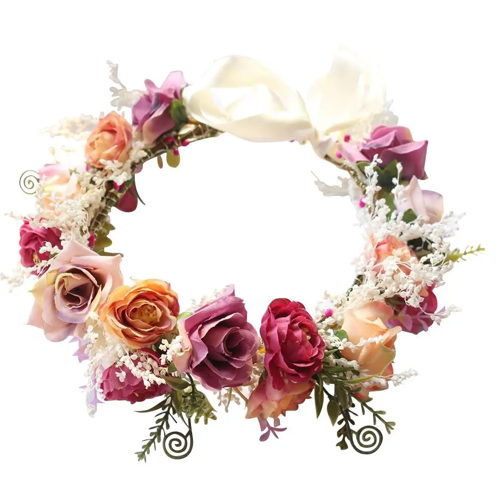 Handmade Garland Headdress Flower Hair Hoop Bridal Party Bands Wedding Carnival Masquerade Christmas Bridesmaid Accessories
Handmade Garland Headdress Flower Hair Hoop Bridal Party Bands Wedding Carnival Masquerade Christmas Bridesmaid Accessories
