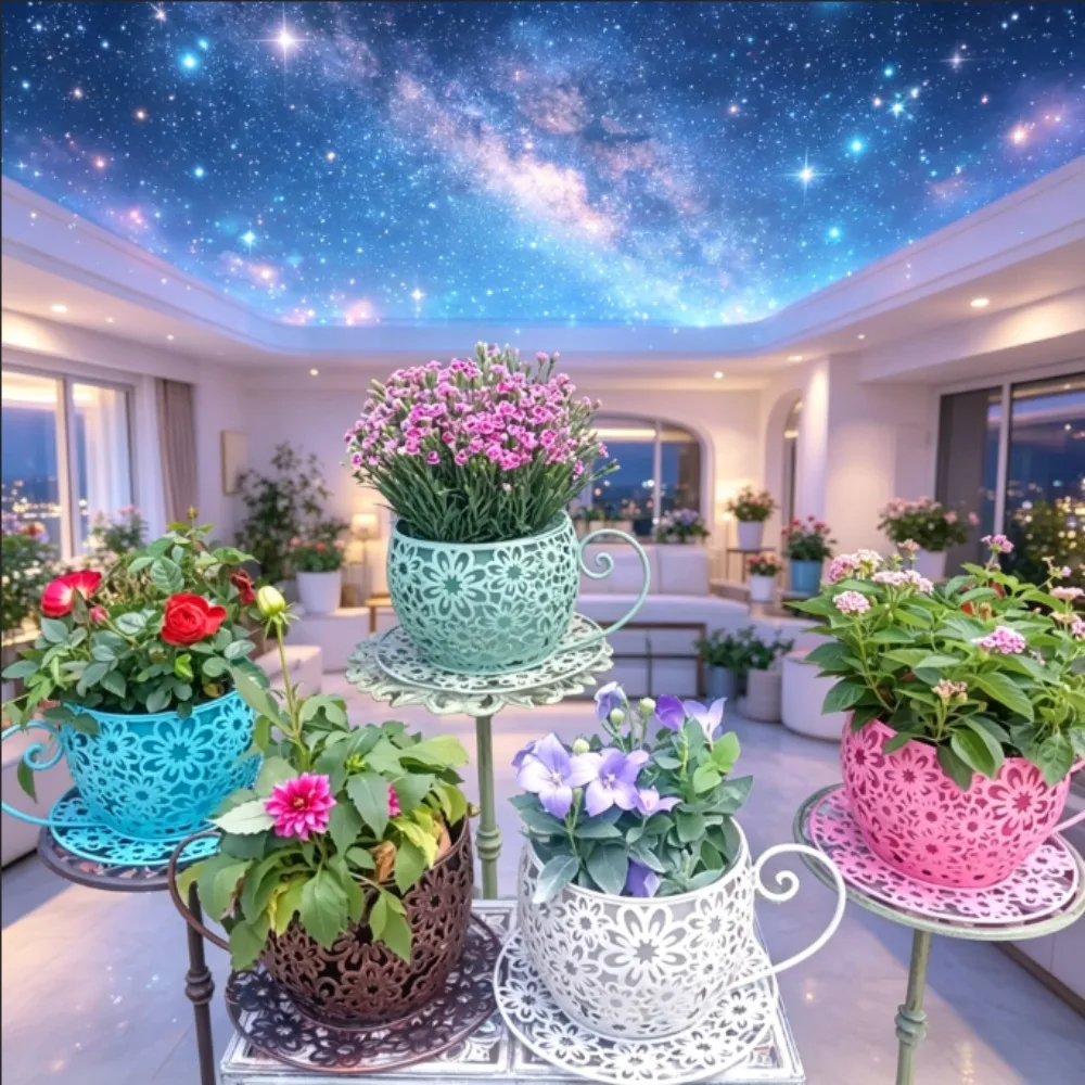 1Pc Hollow Iron Decorative Planter Vintage Country Style Wrought Flower Holder Elegant Ornament Fo Balcony Yard Home Decoration
1Pc Hollow Iron Decorative Planter Vintage Country Style Wrought Flower Holder Elegant Ornament Fo Balcony Yard Home Decoration