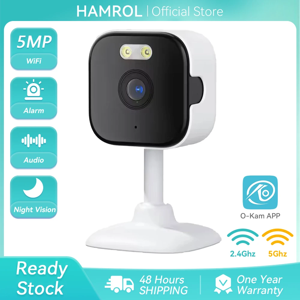 5MP 2.4G/5G WIFI Indoor PTZ Surveillance Camera 5X Zoom Human Detection Two Way Audio O-Kam Pro App Compatible Baby Home Camera
5MP 2.4G/5G WIFI Indoor PTZ Surveillance Camera 5X Zoom Human Detection Two Way Audio O-Kam Pro App Compatible Baby Home Camera