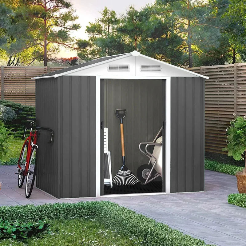8FT x 7FT Outdoor Storage Shed Waterproof Metal Tool Waterproof Shed with Lockable Sliding Door and Air Vents Metal Storage Shed
8FT x 7FT Outdoor Storage Shed Waterproof Metal Tool Waterproof Shed with Lockable Sliding Door and Air Vents Metal Storage Shed