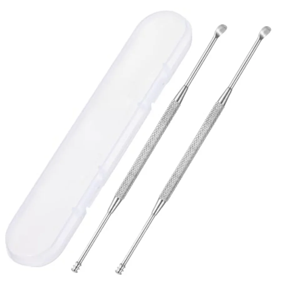 2 Pack Steel Ear Pick Ear Spoon Earwax Remover Spoon Ear Cleaner Ear Scraper Scratcher Stainless Steel Ear Cleaning Tool with S
2 Pack Steel Ear Pick Ear Spoon Earwax Remover Spoon Ear Cleaner Ear Scraper Scratcher Stainless Steel Ear Cleaning Tool with S