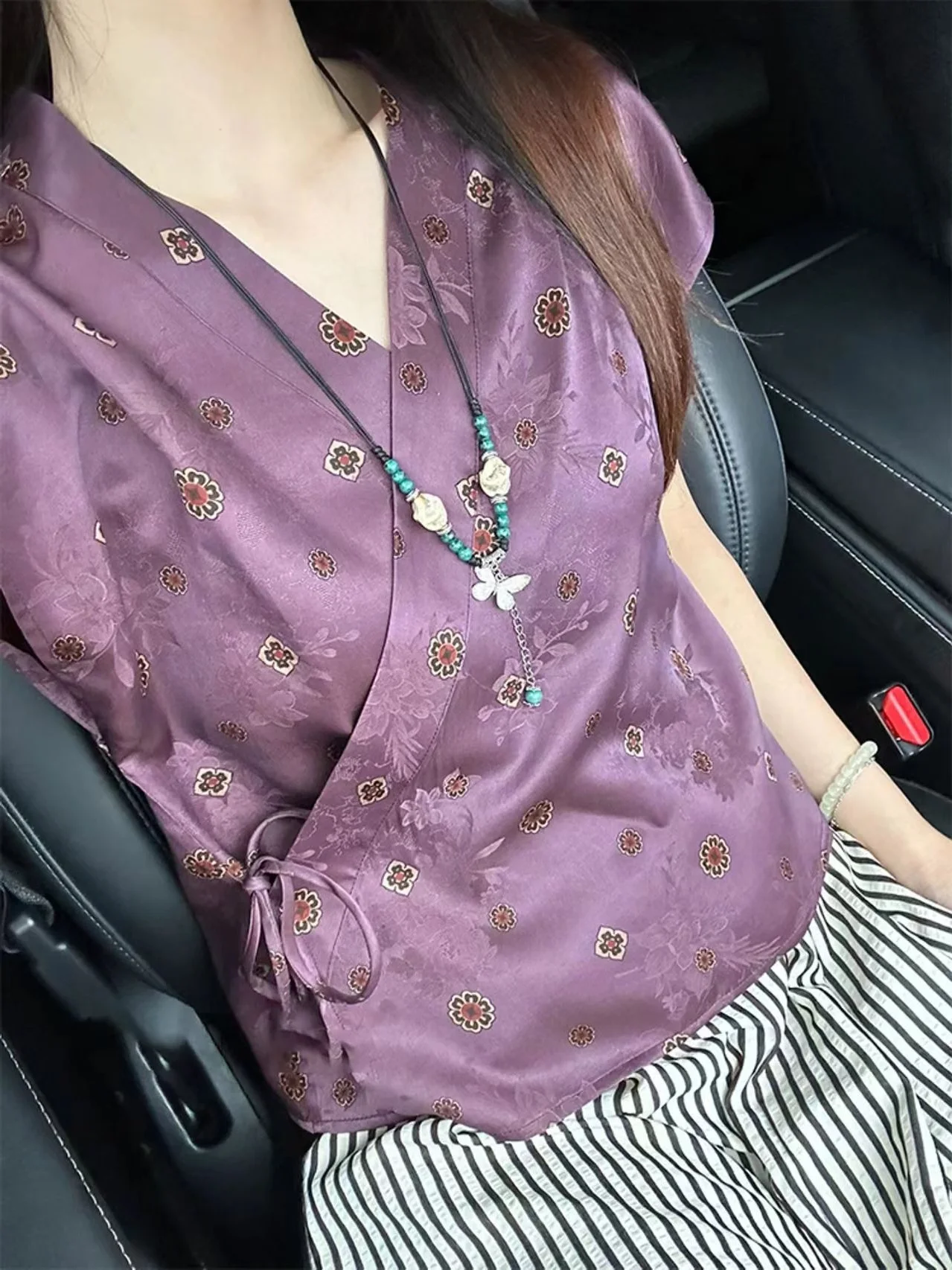 Purple Cross Collar Tie Dye Shirt Ultra Popular National Style Tang Costume Style Small Flying Sleeve Short Top
Purple Cross Collar Tie Dye Shirt Ultra Popular National Style Tang Costume Style Small Flying Sleeve Short Top
