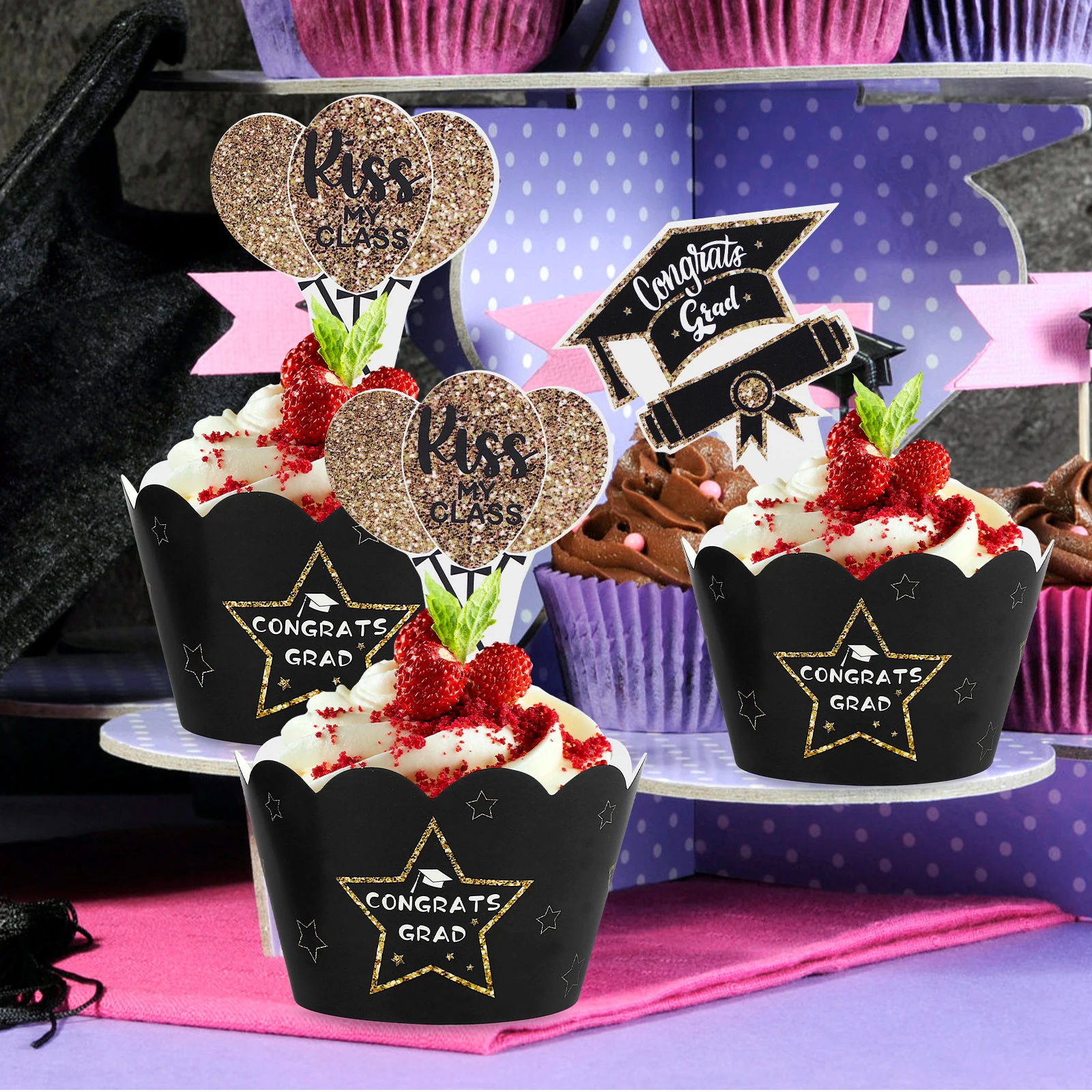 1Set Cake Decoration Graduation Party Cake Picks Cupcake Toppers Dessert Ornaments Party Cupcake Topper Dessert Toppers
1Set Cake Decoration Graduation Party Cake Picks Cupcake Toppers Dessert Ornaments Party Cupcake Topper Dessert Toppers