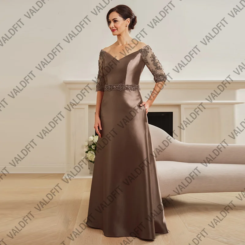 Customized Long A Line Brown Satin Mother of the Bride Dresses 2025 Weddings Party Dress Robes Invitee Mariag
Customized Long A Line Brown Satin Mother of the Bride Dresses 2025 Weddings Party Dress Robes Invitee Mariag