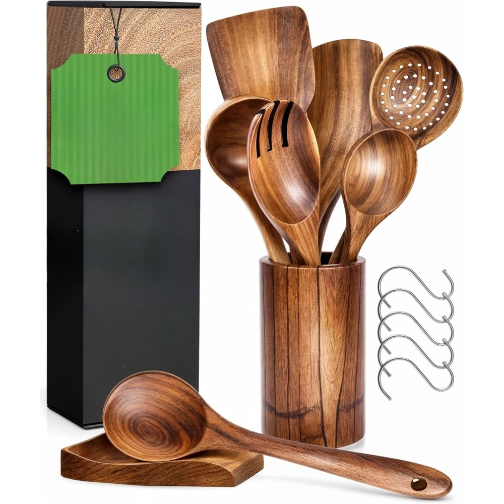Wooden spoons for cooking, wooden cookware sets and stands, spoon rests and hooks, teak non-stick kitchen cookware
Wooden spoons for cooking, wooden cookware sets and stands, spoon rests and hooks, teak non-stick kitchen cookware