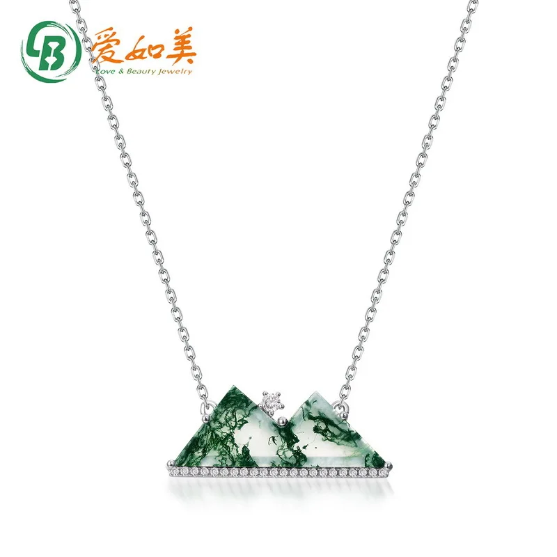 Green Moss Mountain Necklace, 18K Gold, PT950 Platinum, Silver-plated 7-Layer Gold Clavicle Chain, Silver Jewelry
Green Moss Mountain Necklace, 18K Gold, PT950 Platinum, Silver-plated 7-Layer Gold Clavicle Chain, Silver Jewelry
