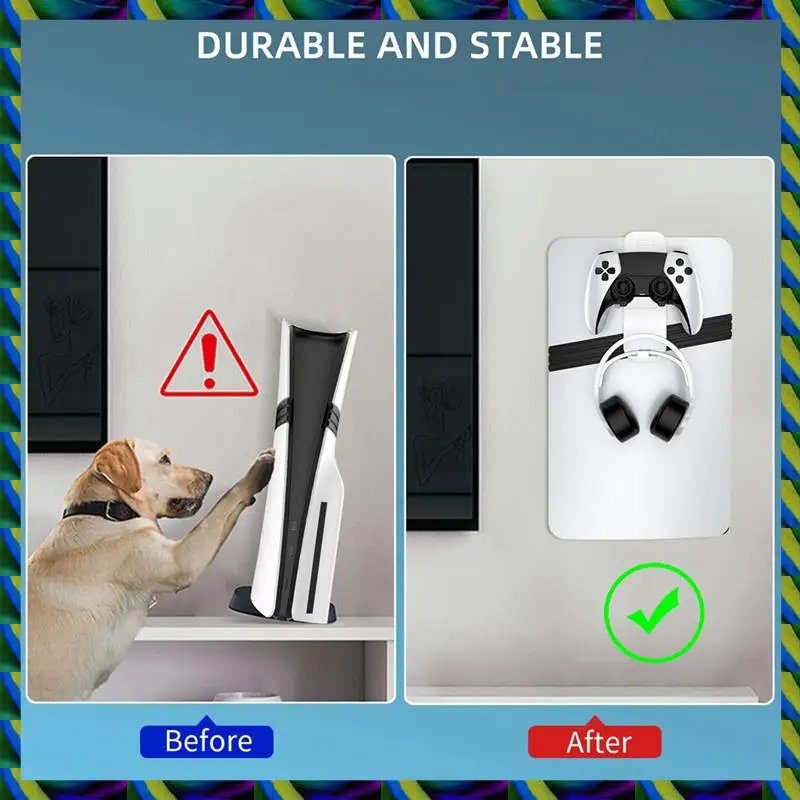 Daily Console Wall Mount Hanging Storage Bracket Storage Rack Storage Accessories For PS5 Pro/Slim Game Console White
Daily Console Wall Mount Hanging Storage Bracket Storage Rack Storage Accessories For PS5 Pro/Slim Game Console White