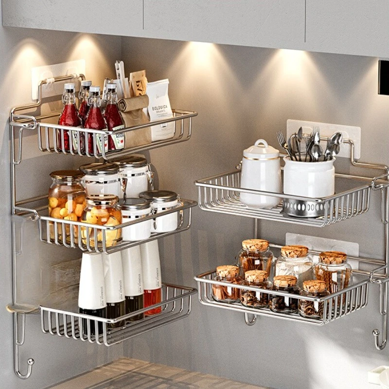 Stainless Steel Wall Mounted Spice Rack Foldable No-Drill Kitchen Organizer Space-Saving Shelf for Pantry & Bathroom
Stainless Steel Wall Mounted Spice Rack Foldable No-Drill Kitchen Organizer Space-Saving Shelf for Pantry & Bathroom