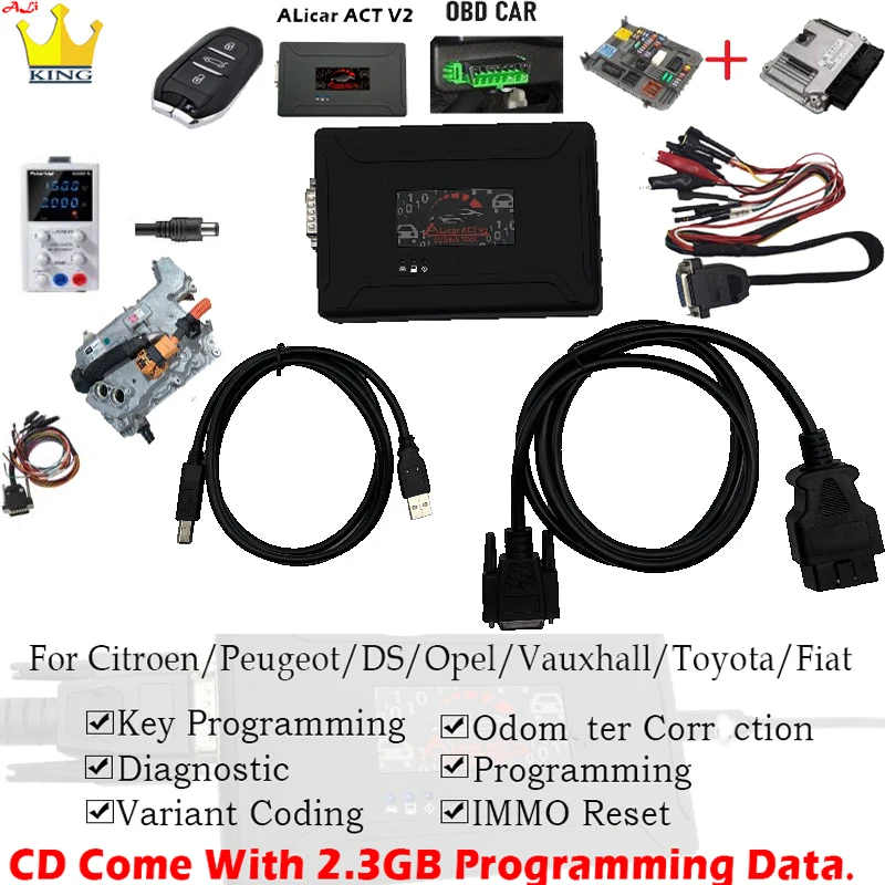 ALicar ACT V2 ECU key immo reset programming ECU Chip Tuning for Citroen DS FIAT OPEL Peugeot Toyota Vauxhall car coding tools
ALicar ACT V2 ECU key immo reset programming ECU Chip Tuning for Citroen DS FIAT OPEL Peugeot Toyota Vauxhall car coding tools
