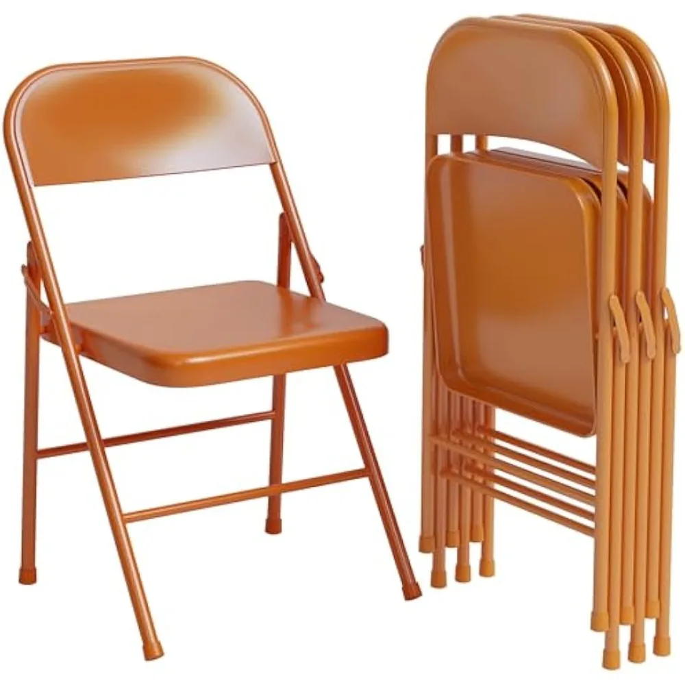 Folding Chairs Set of 4, Portable Orange Folding Chair, Foldable Chairs with Metal Frame Hold Up to 350 Pounds, Suitable for Di
Folding Chairs Set of 4, Portable Orange Folding Chair, Foldable Chairs with Metal Frame Hold Up to 350 Pounds, Suitable for Di