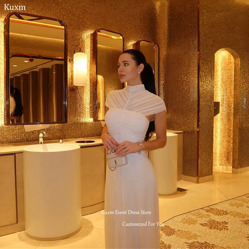 Kuxm Vintage High Neck Chiffon Women's Evening Dress Elegant Floor Length Prom Dress Cap Sleeve A Line Party Gowns Customized
Kuxm Vintage High Neck Chiffon Women's Evening Dress Elegant Floor Length Prom Dress Cap Sleeve A Line Party Gowns Customized