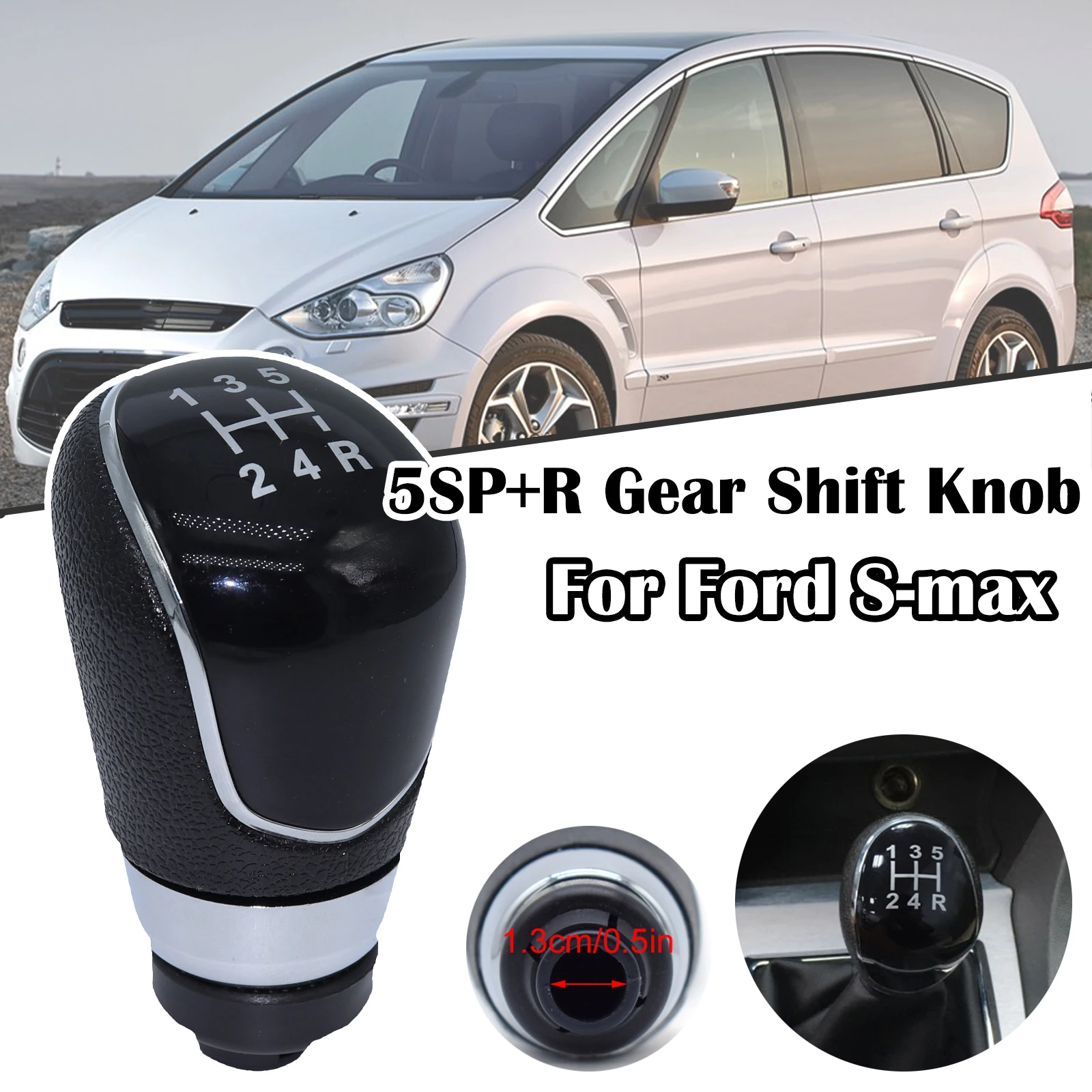 Pu Leather 5SP+R Gear Shift Knob GearStick Lever Pen Shifter Handball Chrome M12 Black For Ford S-max 2007 2008 2009 2010 - 2013
Pu Leather 5SP+R Gear Shift Knob GearStick Lever Pen Shifter Handball Chrome M12 Black For Ford S-max 2007 2008 2009 2010 - 2013