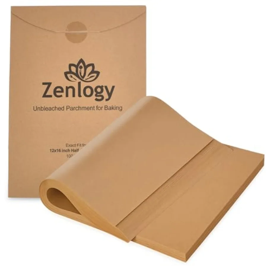 Parchment Paper Sheets 12x16 sheets for Baking - Unbleached Chlorine-free High Heat Non-Stick Pre-Cut Parchment Paper for Half
Parchment Paper Sheets 12x16 sheets for Baking - Unbleached Chlorine-free High Heat Non-Stick Pre-Cut Parchment Paper for Half