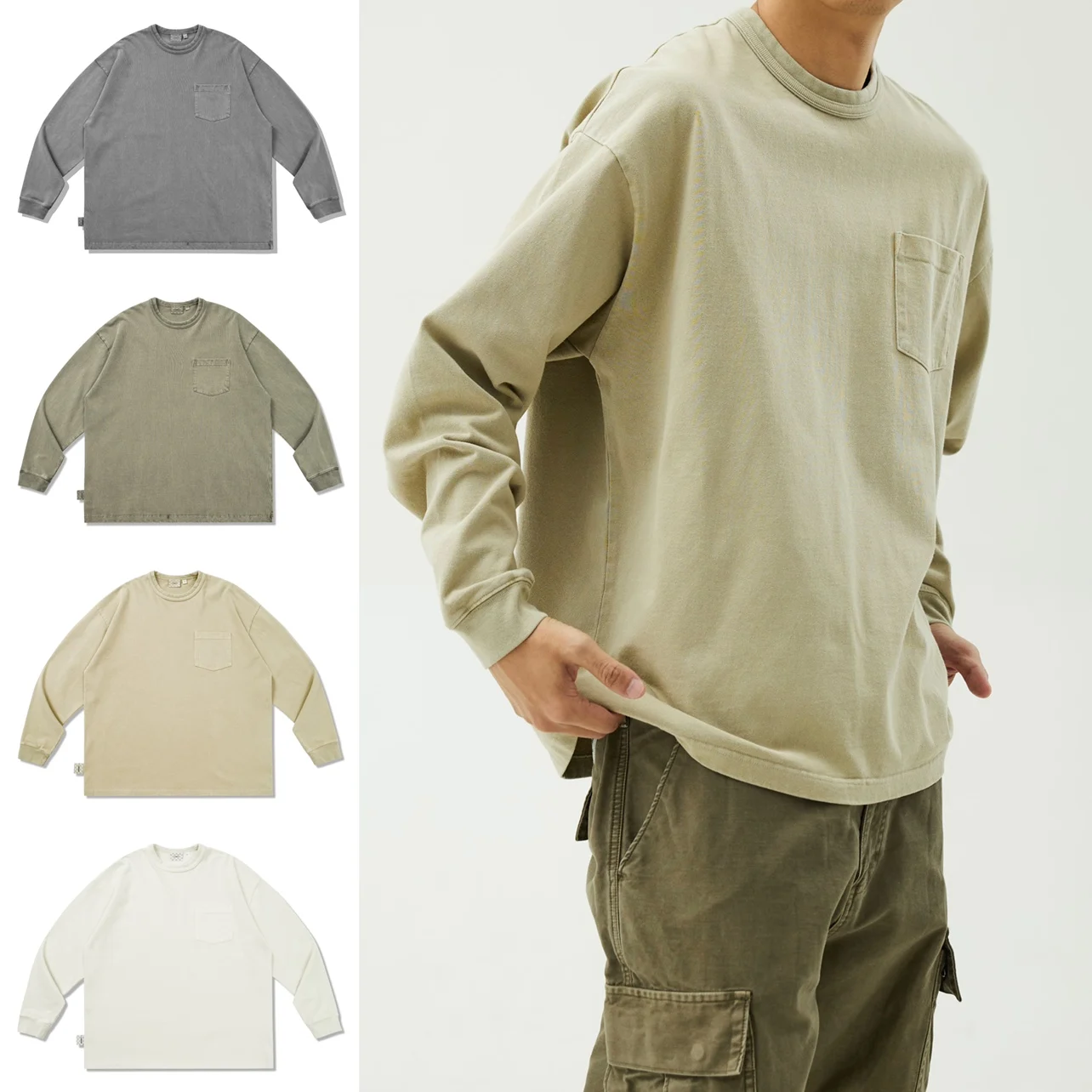 LAPRIMA Japanese Sle round Ne Long Sve T-irt Pure Cotton Wax Dyeing Waed Heavyweight Loose Fit Military Workwear
LAPRIMA Japanese Sle round Ne Long Sve T-irt Pure Cotton Wax Dyeing Waed Heavyweight Loose Fit Military Workwear