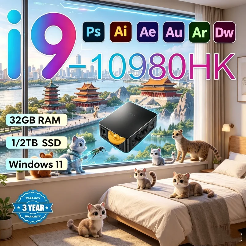 2026 Radiant Peregrine MINI PC Equipped With Windows 11 Pro Core I9 10980HK RAM 1TB SSD WIFI 6 BT5.2 4K HD Uncomplicated Gaming
2026 Radiant Peregrine MINI PC Equipped With Windows 11 Pro Core I9 10980HK RAM 1TB SSD WIFI 6 BT5.2 4K HD Uncomplicated Gaming