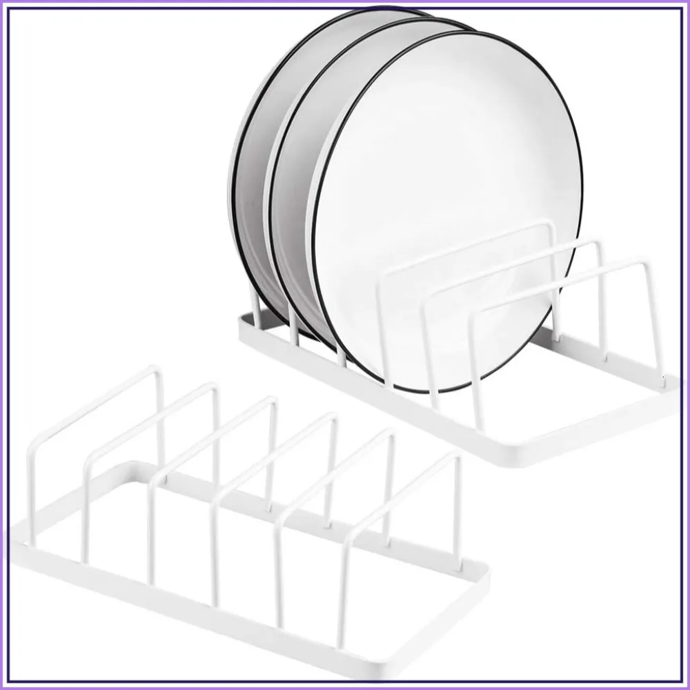 2-Pack Dish Plate Storage Drainboard, Alloy Steel Kitchen Pot Lid Holder Drying Rack Stand Multifunctional Cabinet Organizer
2-Pack Dish Plate Storage Drainboard, Alloy Steel Kitchen Pot Lid Holder Drying Rack Stand Multifunctional Cabinet Organizer