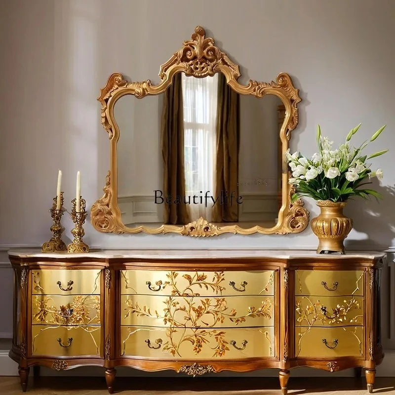 Dressing mirror retro French porch background wall decorative mirror
Dressing mirror retro French porch background wall decorative mirror