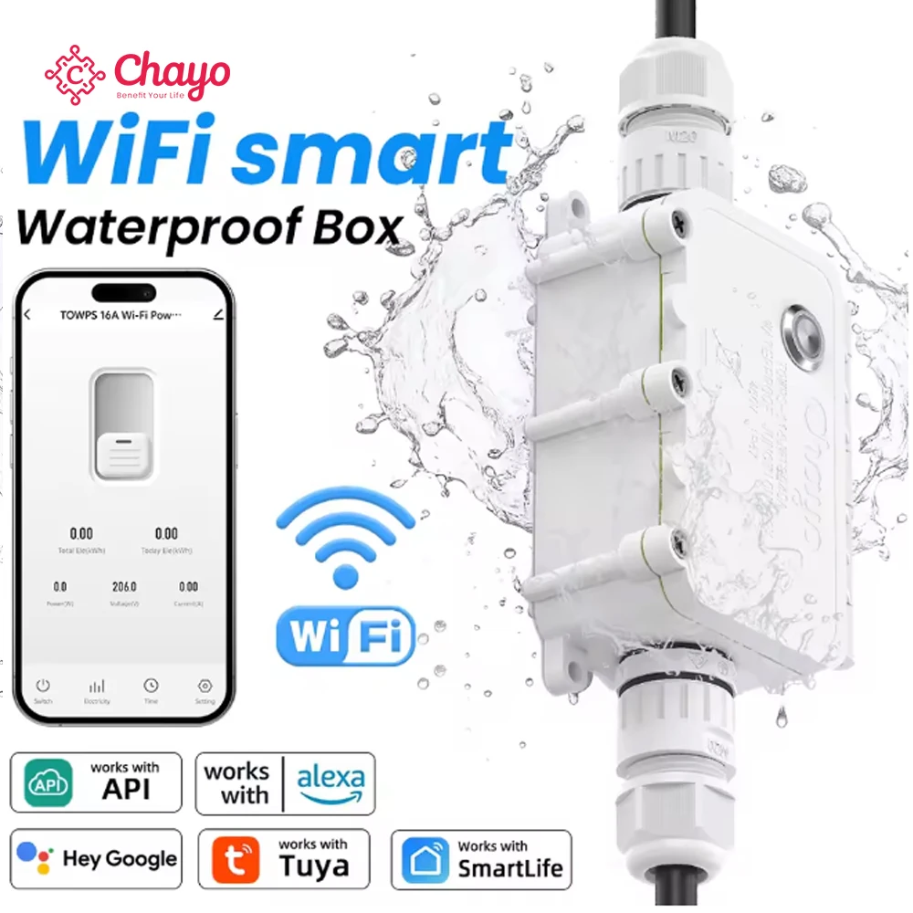 Tuya TONGOU WiFi Smart IP67 Waterproof Switch - Power Display, 1-16A Adjustable, Timer, Voltage & Current Protection
Tuya TONGOU WiFi Smart IP67 Waterproof Switch - Power Display, 1-16A Adjustable, Timer, Voltage & Current Protection