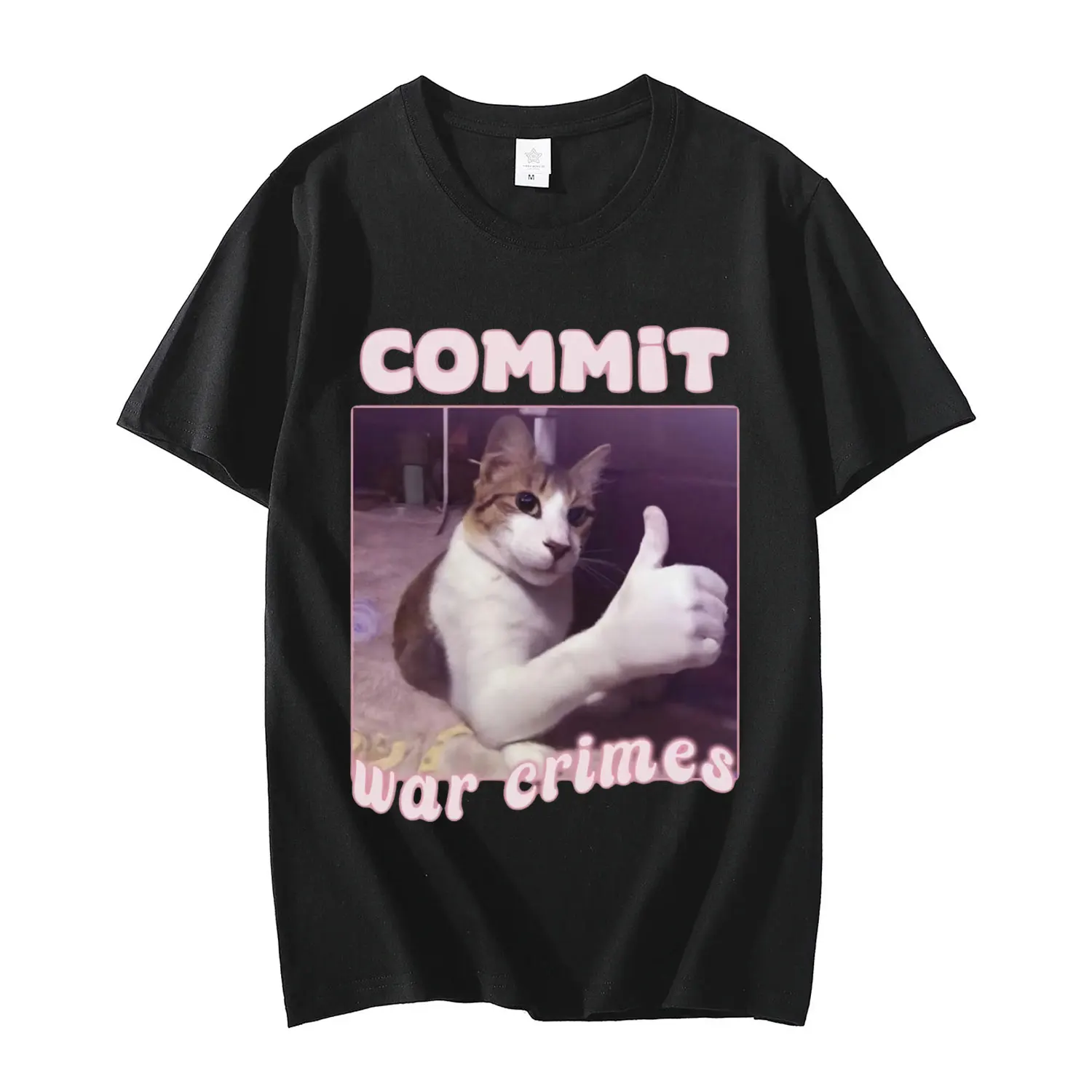 Commit War Crimes Funny Cat Meme T-shirt Harajuku Y2k Cute Short Sleeve T Shirts Men Women Fashion Casual Pure Cotton T-shirts
Commit War Crimes Funny Cat Meme T-shirt Harajuku Y2k Cute Short Sleeve T Shirts Men Women Fashion Casual Pure Cotton T-shirts