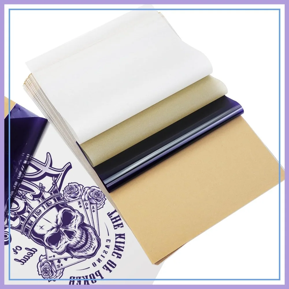 Tattoo Transfer Paper 100 Sheets, A4 Thermal Stencil Paper 4 Layers for Studios & Beginners
Tattoo Transfer Paper 100 Sheets, A4 Thermal Stencil Paper 4 Layers for Studios & Beginners